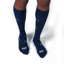 Dandy Street - shop online - accessori uomo calzini uomo cotone - Calze da uomo in fantasia rugby - Rugby Blue