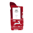 Dandy Street - shop online - accessori uomo calzini uomo cotone - calzini da uomo con renne e fiocchi - bordeaux