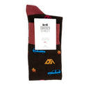 Dandy Street - shop online - accessori uomo calzini uomo cotone - calzini da uomo in fantasia di qualità bordeaux