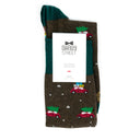 Dandy Street - shop online - accessori uomo calzini uomo cotone - calzino da uomo in fantasia natalizia - verde scuro