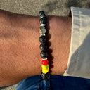 Dandy Street - shop online bracciali uomo di tendenza - bracciale elastico - bracciale estate con pietra lavica - Manitos