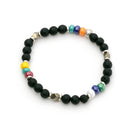 Dandy Street - shop online bracciali uomo di tendenza - bracciale elastico - bracciale estate con pietra lavica - Manitos