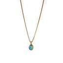 Dandy Street - shop online - collane uomo con pietre naturali - Collana con ciondolo e agata azzurra - Saint-Tropez