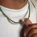 Dandy Street - shop online - collane uomo con pietre naturali - Collana da uomo con pietre di giada serpentina - Darjeeling