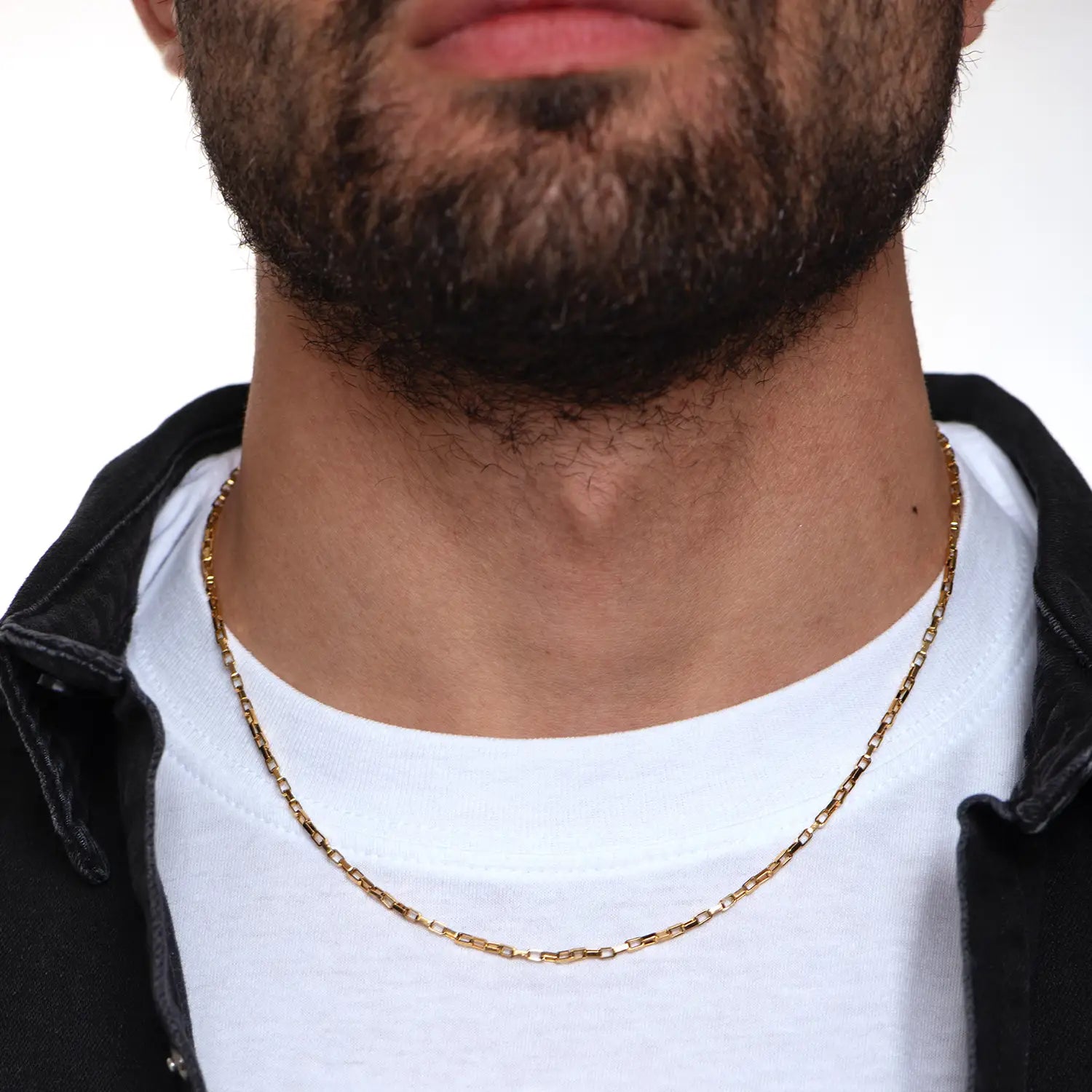 Collana Uomo In Gomma DonDon – 50 Cm Con Moschettone Acciaio Inox – Gioiello Minimal E Resistente