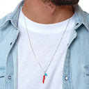 Dandy Street - shop online - collane uomo con pietre naturali - Collana da uomo in argento con pendenti - Horing