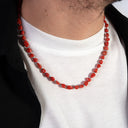 Dandy Street - shop online - collane uomo con pietre naturali - Collana in corallo dal design stiloso - Janàru