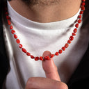 Dandy Street - shop online - collane uomo con pietre naturali - Collana in corallo dal design stiloso - Janàru