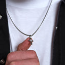 Dandy Street - shop online - collane uomo con pietre naturali - Collana uomo con zircone - Silver Cross