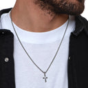 Dandy Street - shop online - collane uomo con pietre naturali - Collana uomo con zircone - Silver Cross