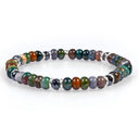 Dandy Street - shop online bracciali uomo di tendenza - Bracciali con pietre e argento 925 - Bracciale con pietre naturali di agata indiana - Tweed