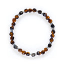 Dandy Street - shop online bracciali uomo di tendenza - Bracciali con pietre e argento 925 - Bracciale con pietre naturali di occhio di tigre - Avana