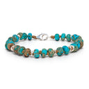 Dandy Street - shop online bracciali uomo di tendenza - Bracciali uomo con pietre e argento 925 - Bracciale diaspro imperiale turchese - Munray