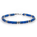 Dandy Street - shop online bracciali uomo di tendenza - Bracciali con pietre e argento 925 - Bracciale da uomo con lapislazzuli e argento - Abisso