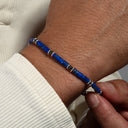 Dandy Street - shop online bracciali uomo di tendenza - Bracciali con pietre e argento 925 - Bracciale da uomo con lapislazzuli e argento - Abisso