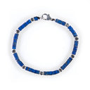 Dandy Street - shop online bracciali uomo di tendenza - Bracciali con pietre e argento 925 - Bracciale da uomo con lapislazzuli e argento - Abisso