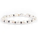 Dandy Street - shop online bracciali uomo di tendenza - Bracciali con pietre e argento 925 - Bracciale da uomo con perle naturali - Tamigi