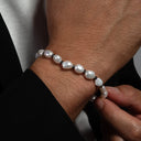 Dandy Street - shop online bracciali uomo di tendenza - Bracciali con pietre e argento 925 - Bracciale da uomo con perle naturali - Tamigi