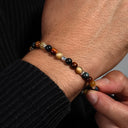 Dandy Street - shop online bracciali uomo di tendenza - Bracciali con pietre e argento 925 - Bracciale da uomo con pietre calde di occhio di tigre - Belle Époque