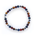 Dandy Street - shop online bracciali uomo di tendenza - Bracciali con pietre e argento 925 - Bracciale da uomo con pietre di occhio di tigre - Cognac