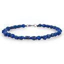 Dandy Street - shop online bracciali uomo di tendenza - Bracciali con pietre e argento 925 - Bracciale da uomo con pietre naturali blu intenso - Oltremare