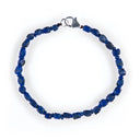 Dandy Street - shop online bracciali uomo di tendenza - Bracciali con pietre e argento 925 - Bracciale da uomo con pietre naturali blu intenso - Oltremare