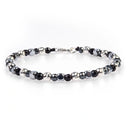 Dandy Street - shop online bracciali uomo di tendenza - Bracciali con pietre e argento 925 - Bracciale da uomo contemporaneo con pietre naturali - Grafite