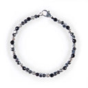Dandy Street - shop online bracciali uomo di tendenza - Bracciali con pietre e argento 925 - Bracciale da uomo contemporaneo con pietre naturali - Grafite