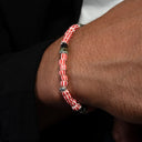 Dandy Street - shop online bracciali uomo di tendenza - Bracciali con pietre e argento 925 - Bracciale da uomo dal carattere energico - Paprika