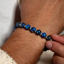 Dandy Street - shop online bracciali uomo di tendenza - Bracciali con pietre e argento 925 - Bracciale da uomo di tendenza con pietre di cianite - Nettuno