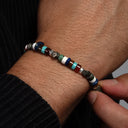 Dandy Street - shop online bracciali uomo di tendenza - Bracciali con pietre e argento 925 - Bracciale da uomo in argento e pietre - Savile Row
