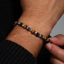 Dandy Street - shop online bracciali uomo di tendenza - Bracciali con pietre e argento 925 - Bracciale da uomo in argento elegante e materico - Brandy