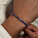 Dandy Street - shop online bracciali uomo di tendenza - Bracciali con pietre e argento 925 - Bracciale da uomo in pietre naturali di lapislazzuli - Firmamento