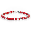 Dandy Street - shop online bracciali uomo di tendenza - Bracciali con pietre e argento 925 - Bracciale da uomo in vinile africano - Baobab