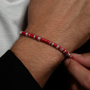 Dandy Street - shop online bracciali uomo di tendenza - Bracciali con pietre e argento 925 - Bracciale da uomo in vinile africano - Baobab