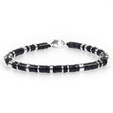 Dandy Street - shop online bracciali uomo di tendenza - Bracciali con pietre e argento 925 - Bracciale da uomo in vinile africano - Zulu