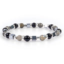 Dandy Street - shop online bracciali uomo di tendenza - Bracciali con pietre e argento 925 - Bracciale da uomo luminoso con pietre naturali - Galà