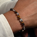 Dandy Street - shop online bracciali uomo di tendenza - Bracciali con pietre e argento 925 - Bracciale da uomo moderno in argento - Bengala