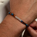 Dandy Street - shop online bracciali uomo di tendenza - Bracciali con pietre e argento 925 - Bracciale da uomo sottile in argento - Windsor