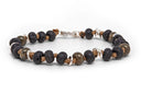 Dandy Street - shop online - accessori uomo bracciali di tendenza - Tris di bracciali uomo con argento 925 e pietra lavica - Tris #27