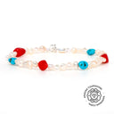 Dandy Street - shop online bracciali uomo di tendenza - Bracciale con perle corallo e turchese - Maer