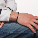 Dandy Street - shop online di gioielli da uomo di tendenza - Bracciale da uomo dallo stile essenziale - Petrol