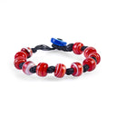 Dandy Street - shop online bracciali uomo in vetro di Murano - Bracciale con murrine dai colori intensi - Bucintoro