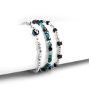 Dandy Street - shop online - accessori uomo bracciali uomo - Tris di bracciali uomo con argento 925 e pietre naturali - Tris #26