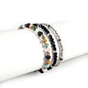 Dandy Street - shop online - accessori uomo bracciali di tendenza - Tris di bracciali uomo con diaspro imperiale e spinello nero - Tris #33