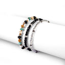 Dandy Street - shop online - accessori uomo bracciali di tendenza - Tris di bracciali uomo con diaspro imperiale e spinello nero - Tris #33