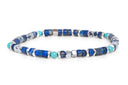 Dandy Street - shop online - accessori uomo bracciali di tendenza - Tris di bracciali uomo con murrine e lapislazzuli - Tris #34