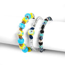 Dandy Street - shop online - accessori uomo bracciali di tendenza - Tris di bracciali uomo con murrine e pietre naturali - Tris #35