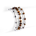 Dandy Street - shop online - accessori uomo bracciali di tendenza - Tris di bracciali uomo con occhio di tigre e argento 925 - Tris #31