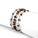 Dandy Street - shop online - accessori uomo bracciali di tendenza - Tris di bracciali uomo con occhio di tigre e argento 925 - Tris #31